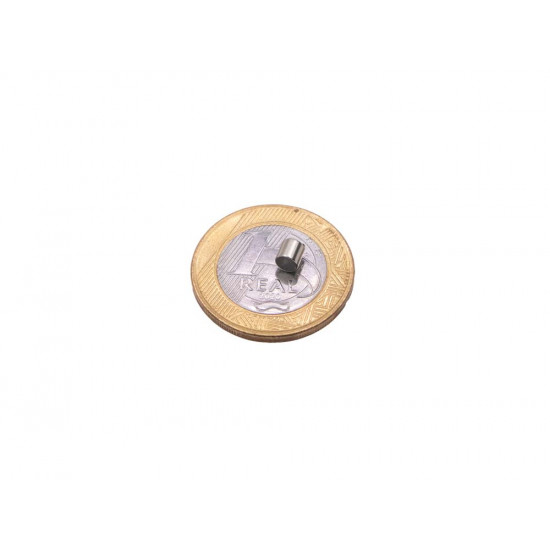 Ímã de neodímio 4x3 mm - N42